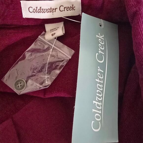 COLDWATER CREEK  Women's Maxi Dress Sz 6P Curdoroy Pink Long Sleeve Button Down - Picture 6 of 8